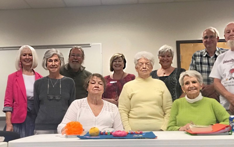 Ephesus Book Club members previewing book with author and David Woodburn